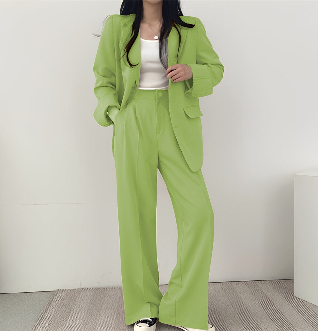 Camilla - Elegancki garnitur o luźnym kroju