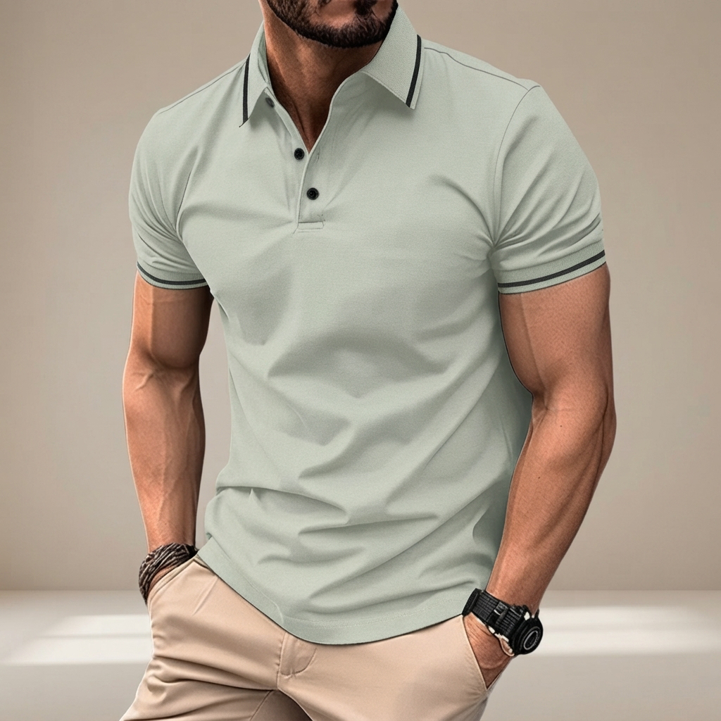 Elvan - Swobodna Koszulka Polo z Guzikami
