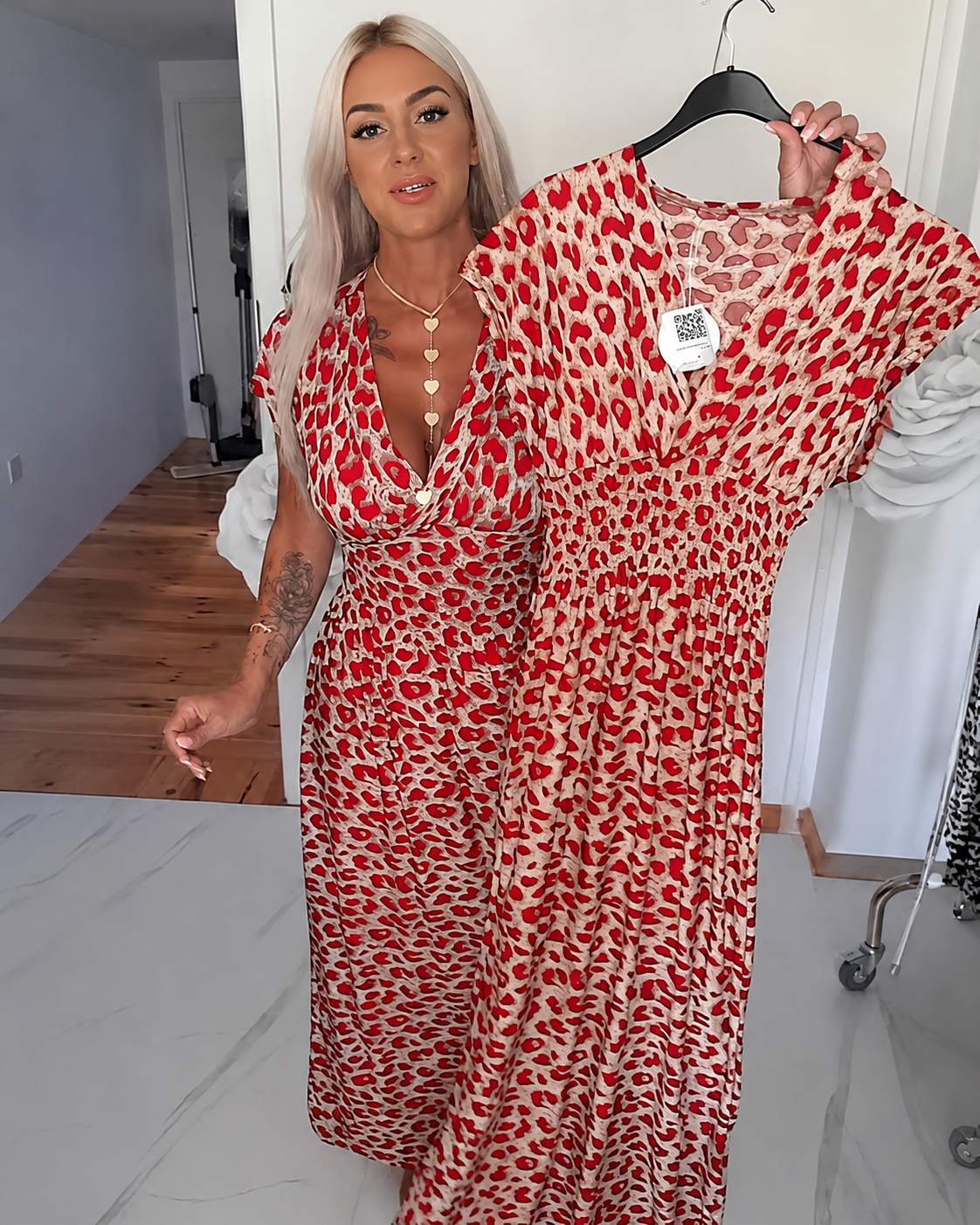 Dyshelle - Modna sukienka boho z dekoltem w kształcie litery V