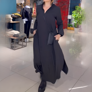 Cassie - Sukienka Na Co Dzień z Długim Rękawem