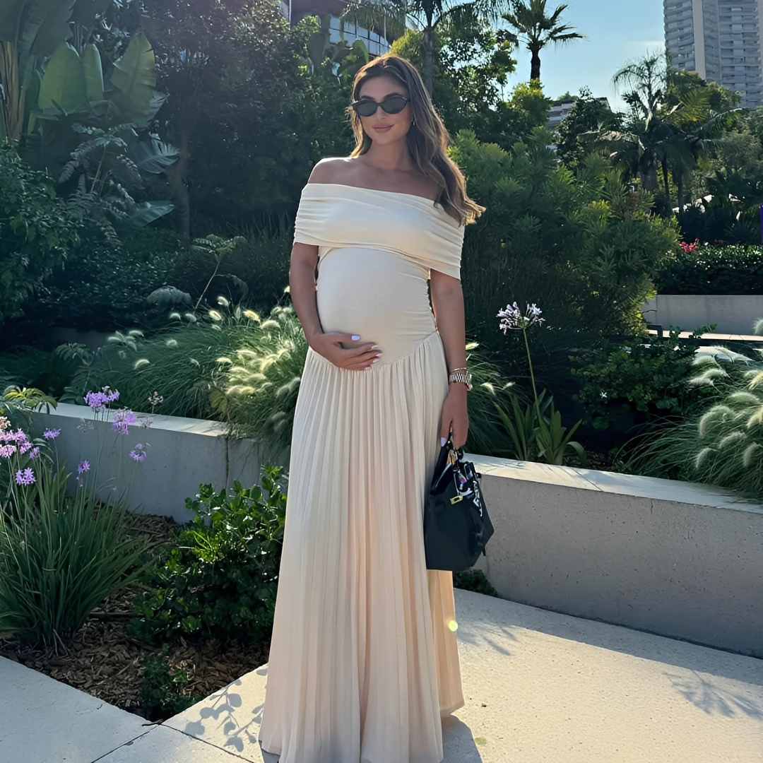 Effie - Elegancka Maxi Sukienka z Gorsetowym Topem