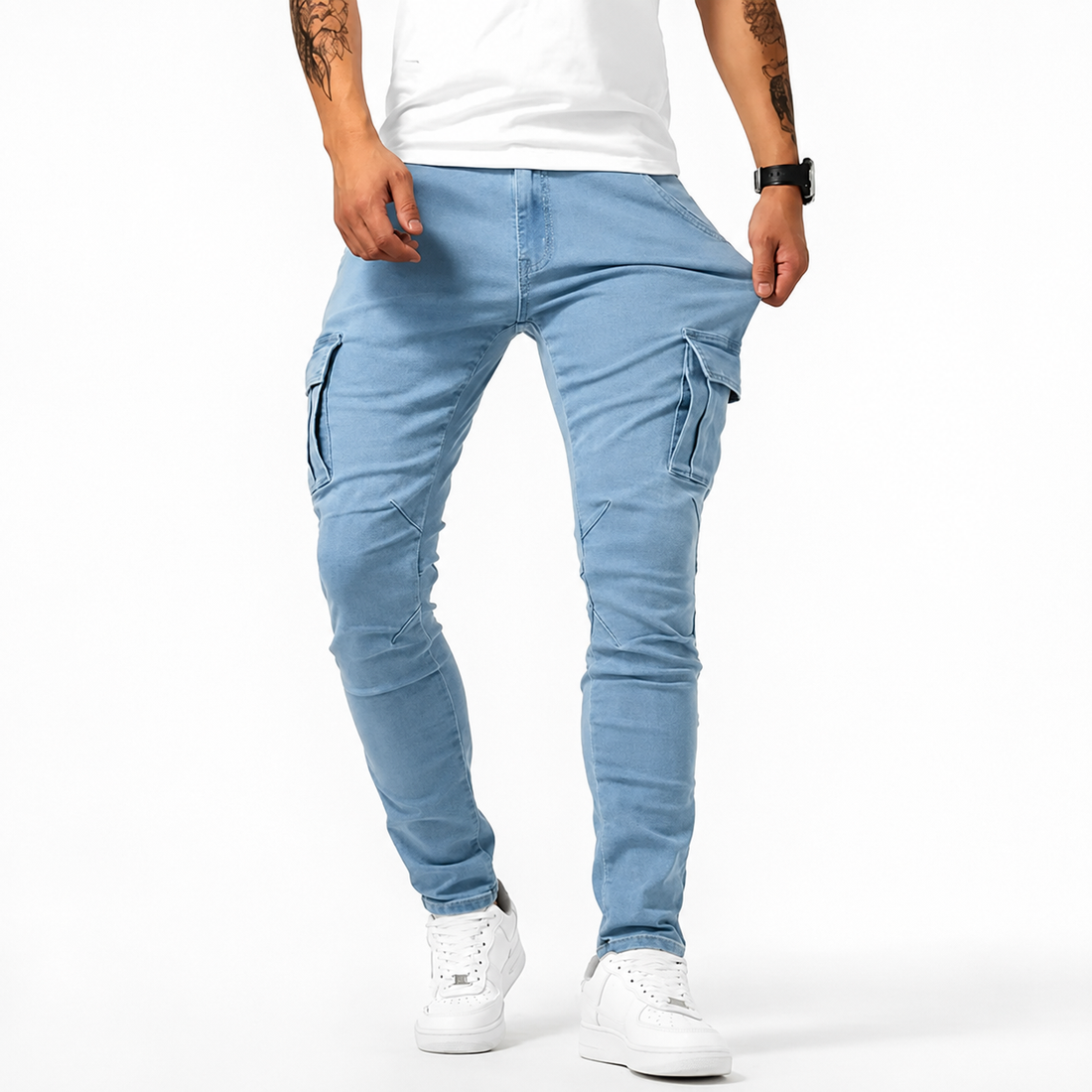 Zilton - Eleganckie spodnie cargo slim-fit