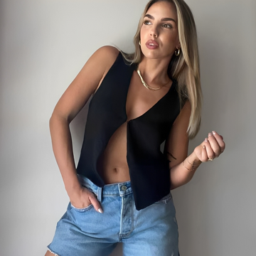 Ellaine - Modna kamizelka bez rękawów