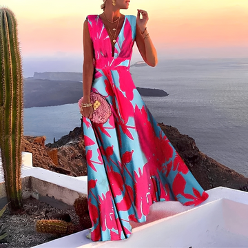 Lilyana - Elegancka Sukienka Maxi Bez Rękawów