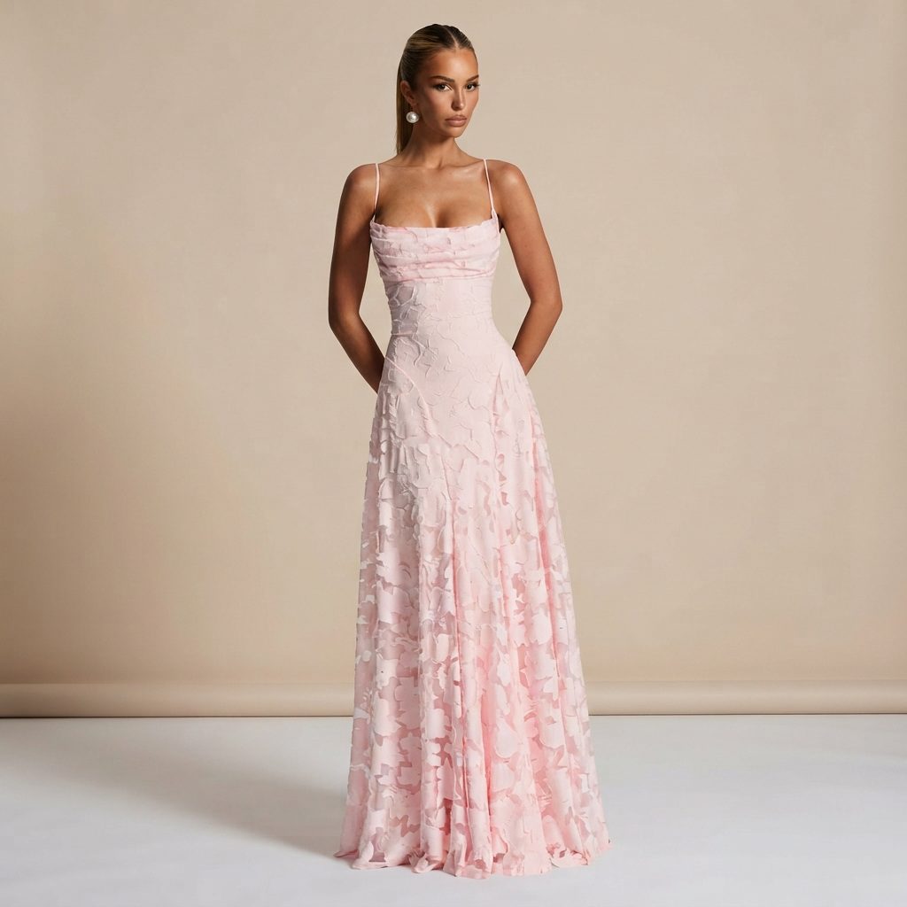Helena - Elegancka sukienka maxi z odkrytymi plecami