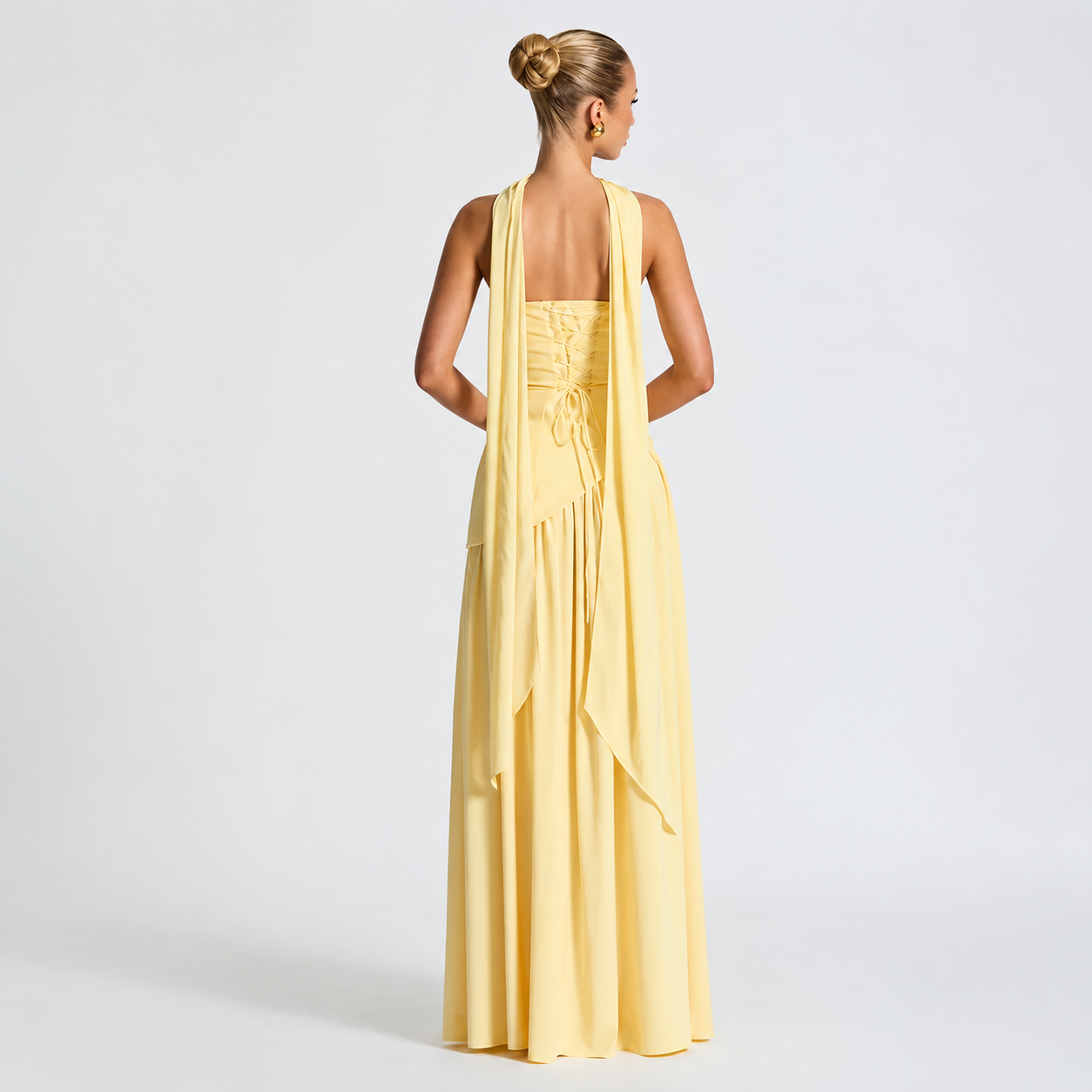 Fatimea - Elegancka Maxi Sukienka z Gorsetem