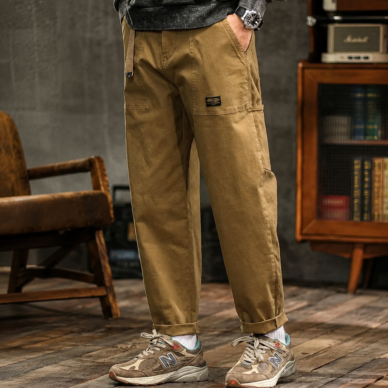Clyde - Swobodne Spodnie w Stylu Vintage
