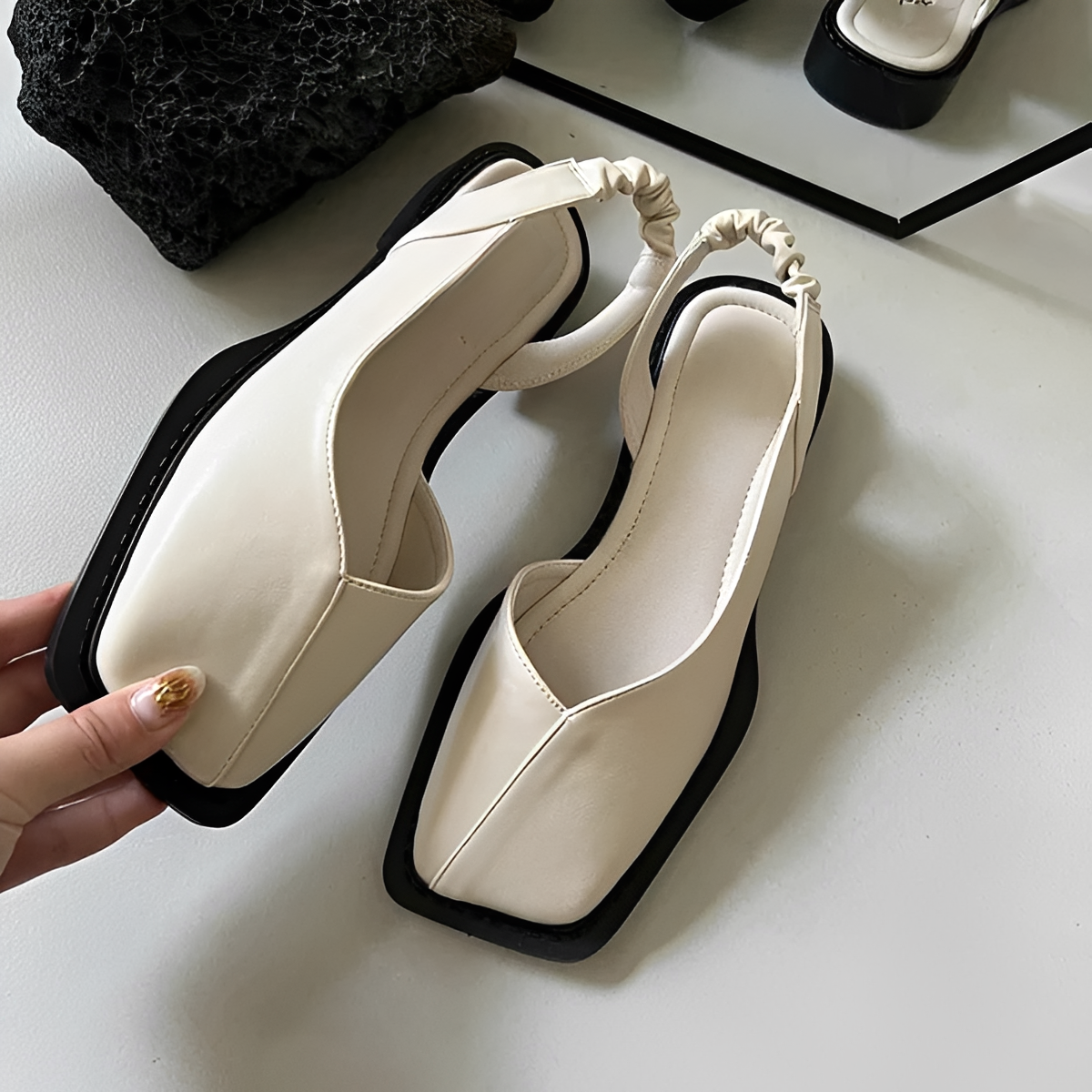Eileen - Stylowe Buty z Kwadratowym Noskiem