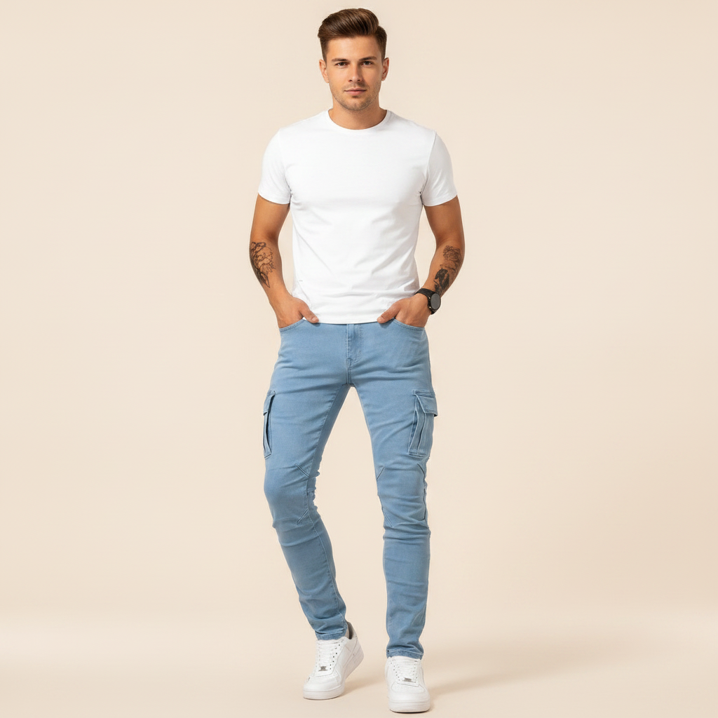 Zilton - Eleganckie spodnie cargo slim-fit