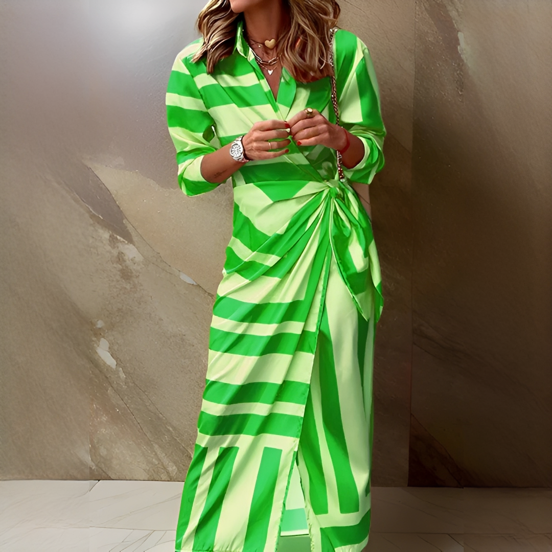 Emily - Modna i Elegancka Sukienka w Paski