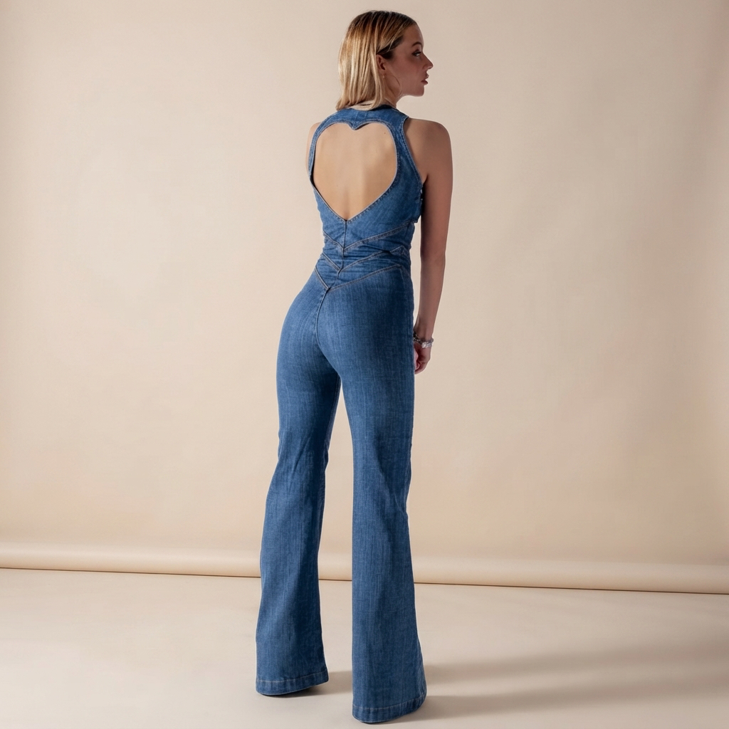 Rebecca - Kombinezon w stylu retro z zamkiem