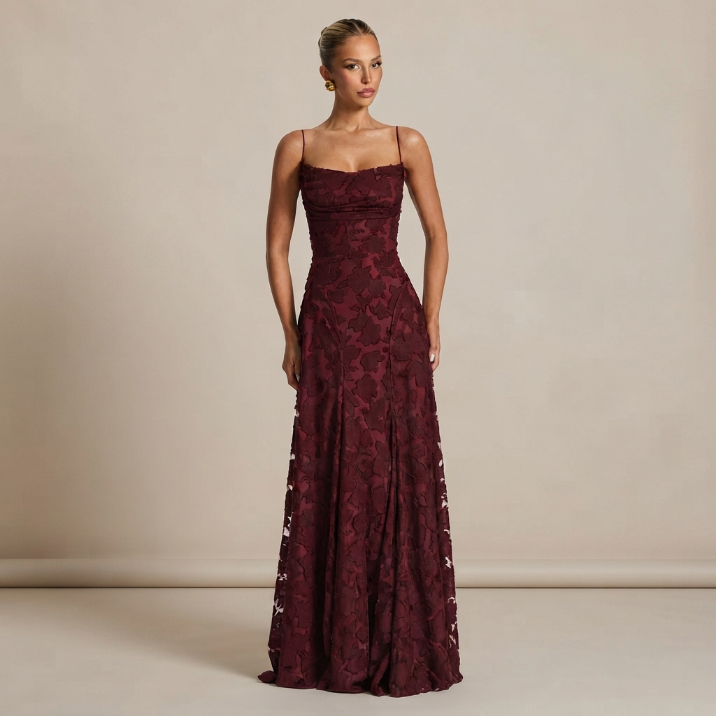 Helena - Elegancka sukienka maxi z odkrytymi plecami