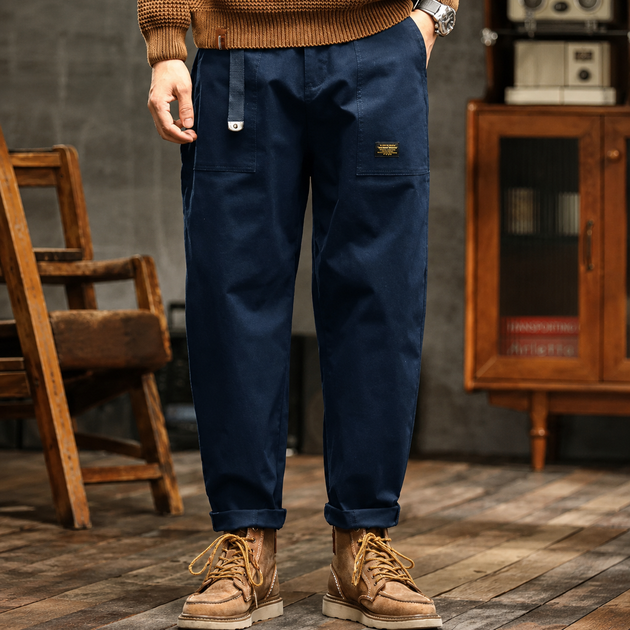 Clyde - Swobodne Spodnie w Stylu Vintage