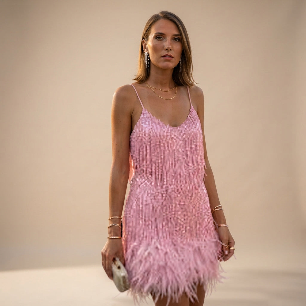 Caryl - Stylowa i Elegancka Krótka Sukienka
