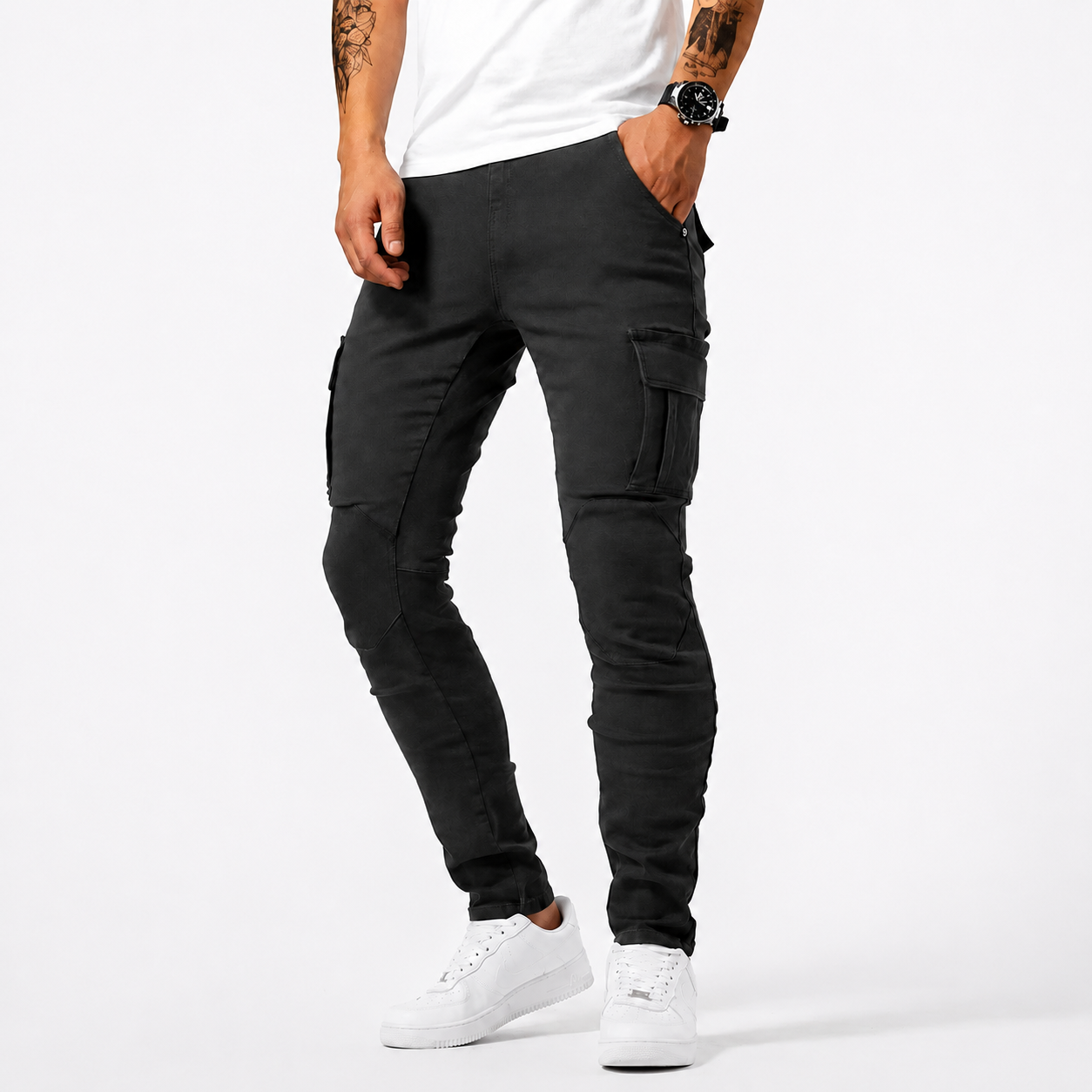 Zilton - Eleganckie spodnie cargo slim-fit