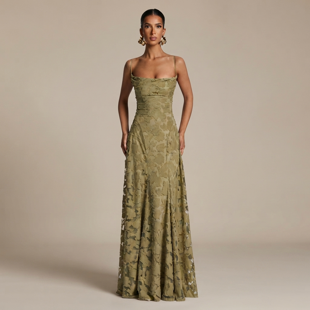 Helena - Elegancka sukienka maxi z odkrytymi plecami