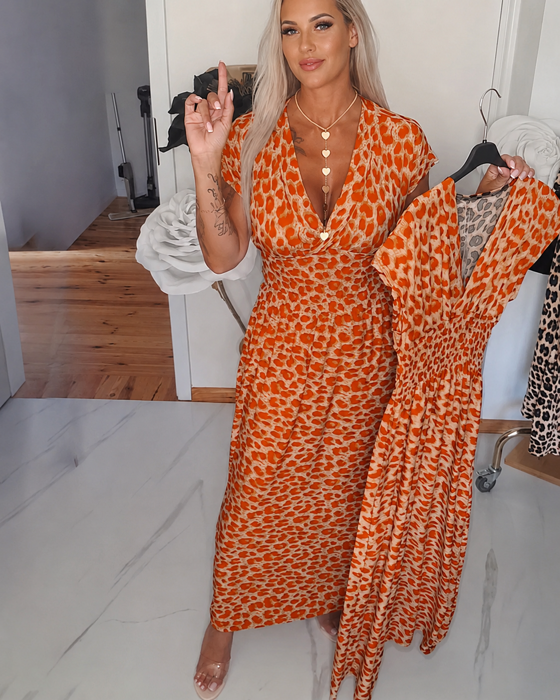 Dyshelle - Modna sukienka boho z dekoltem w kształcie litery V