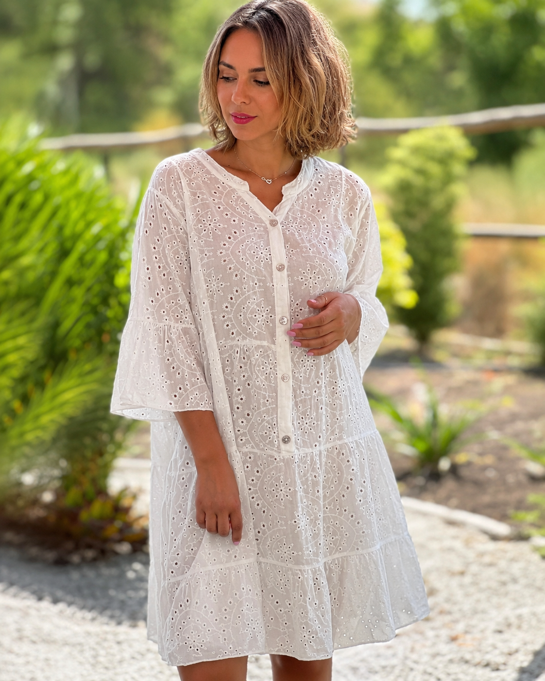 Melania - Elegancka Bluzka z V-dekoltem