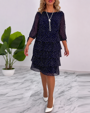Bezia - Elegancka midi sukienka z warstwami