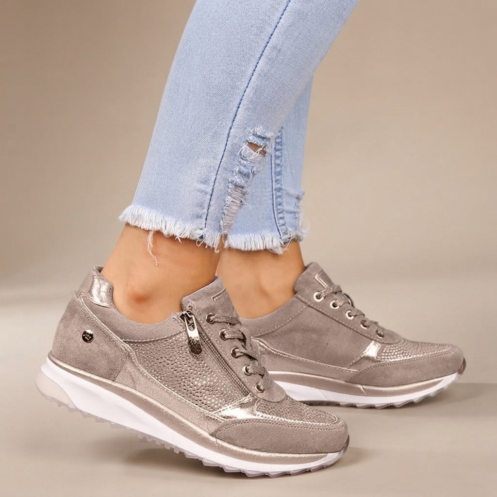 Gayle - Lekkie Sneakersy z Wiązaniami