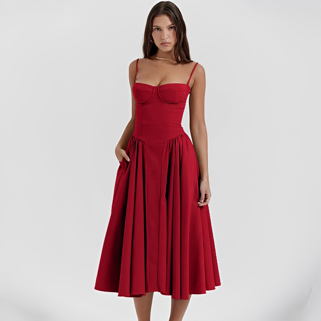 Michaela - Klasyczna i Elegancka Sukienka Midi