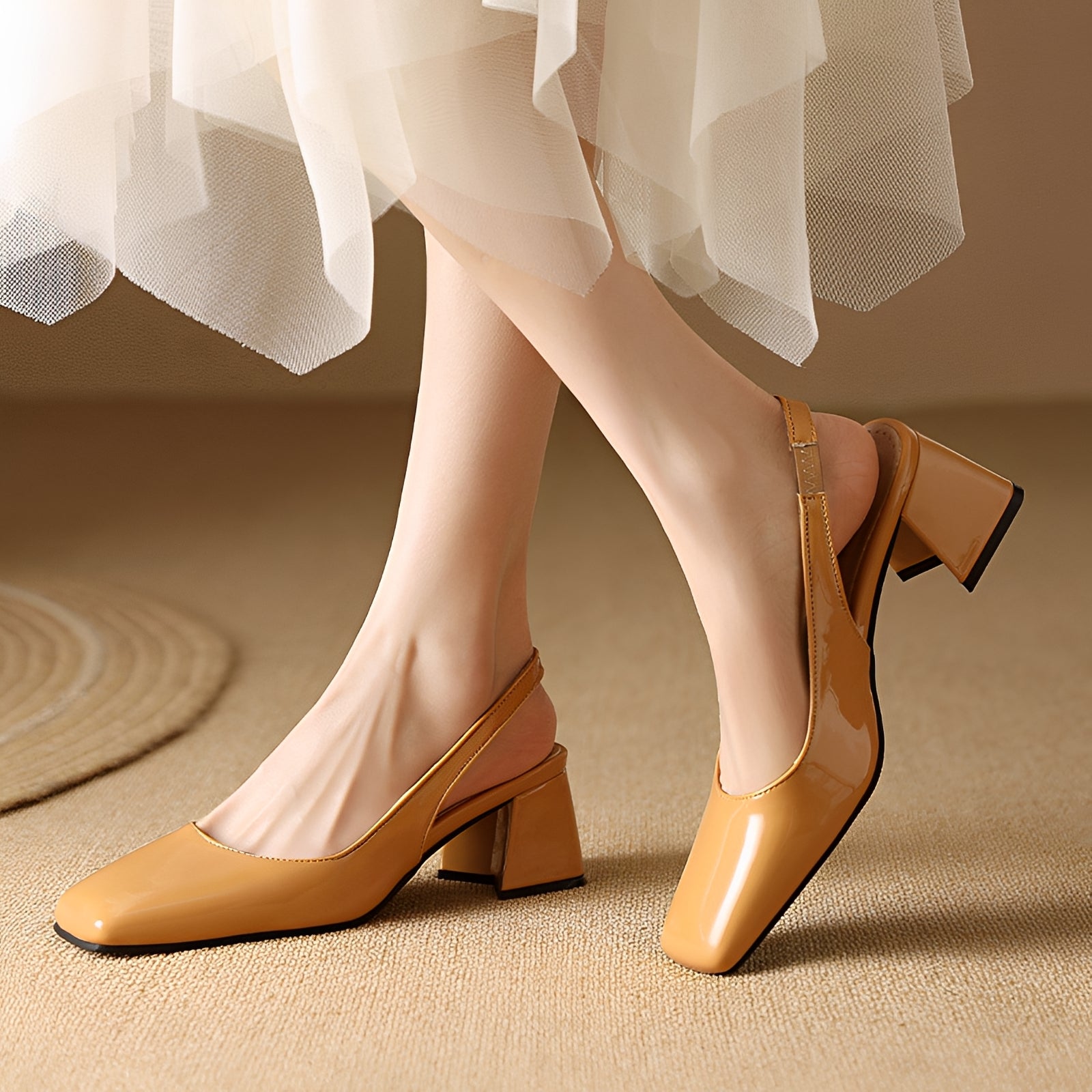 Kristen - Modne buty na kwadratowym obcasie