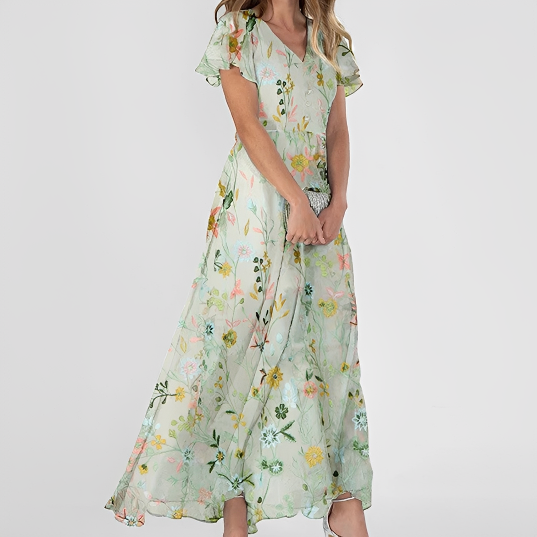 Lily - Elegancka sukienka maxi w kwiaty