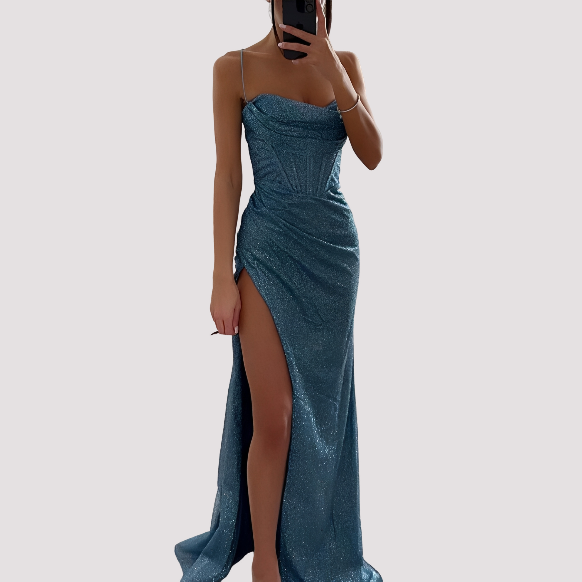 Bonnie - Stylowa Sukienka Maxi z Rozcięciem