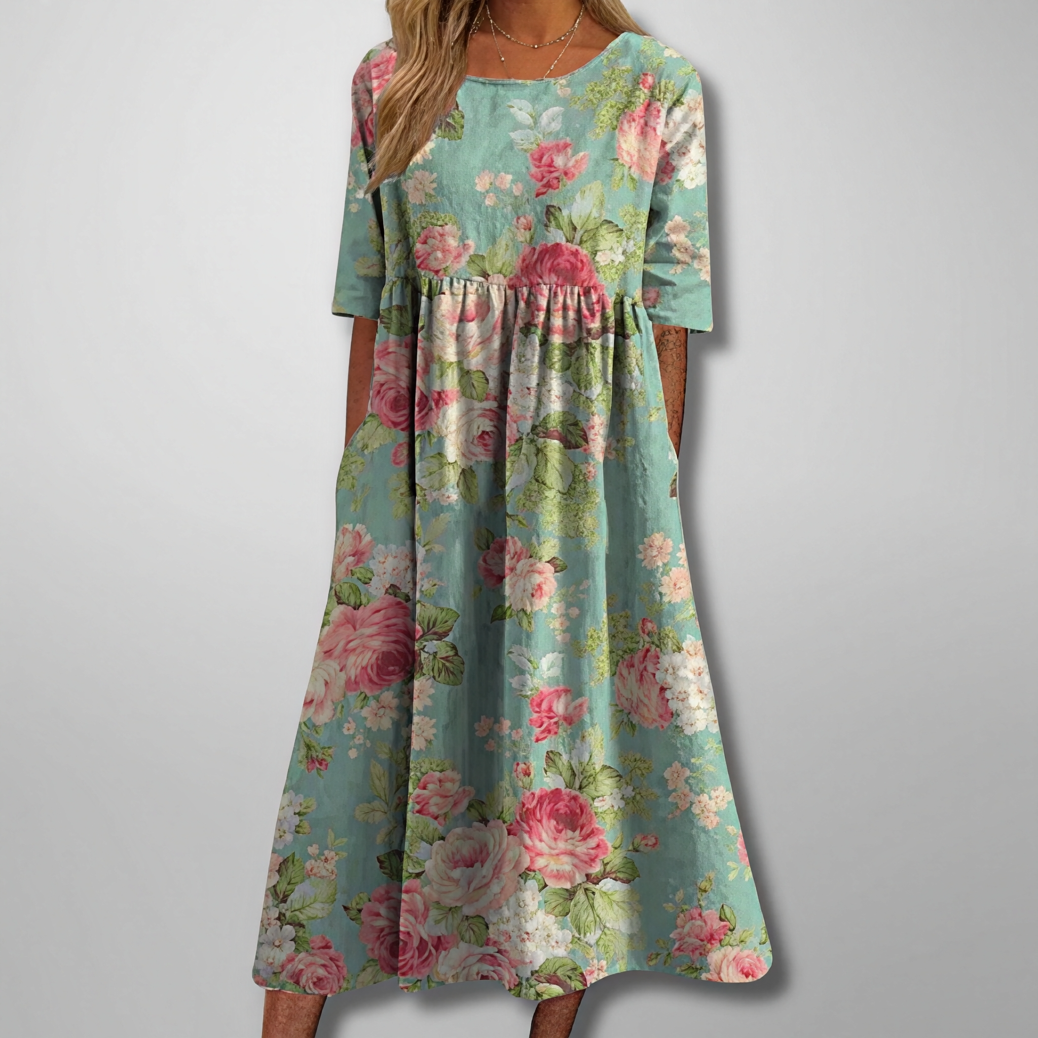 Gail – Kwiatowe damskie maxikleid
