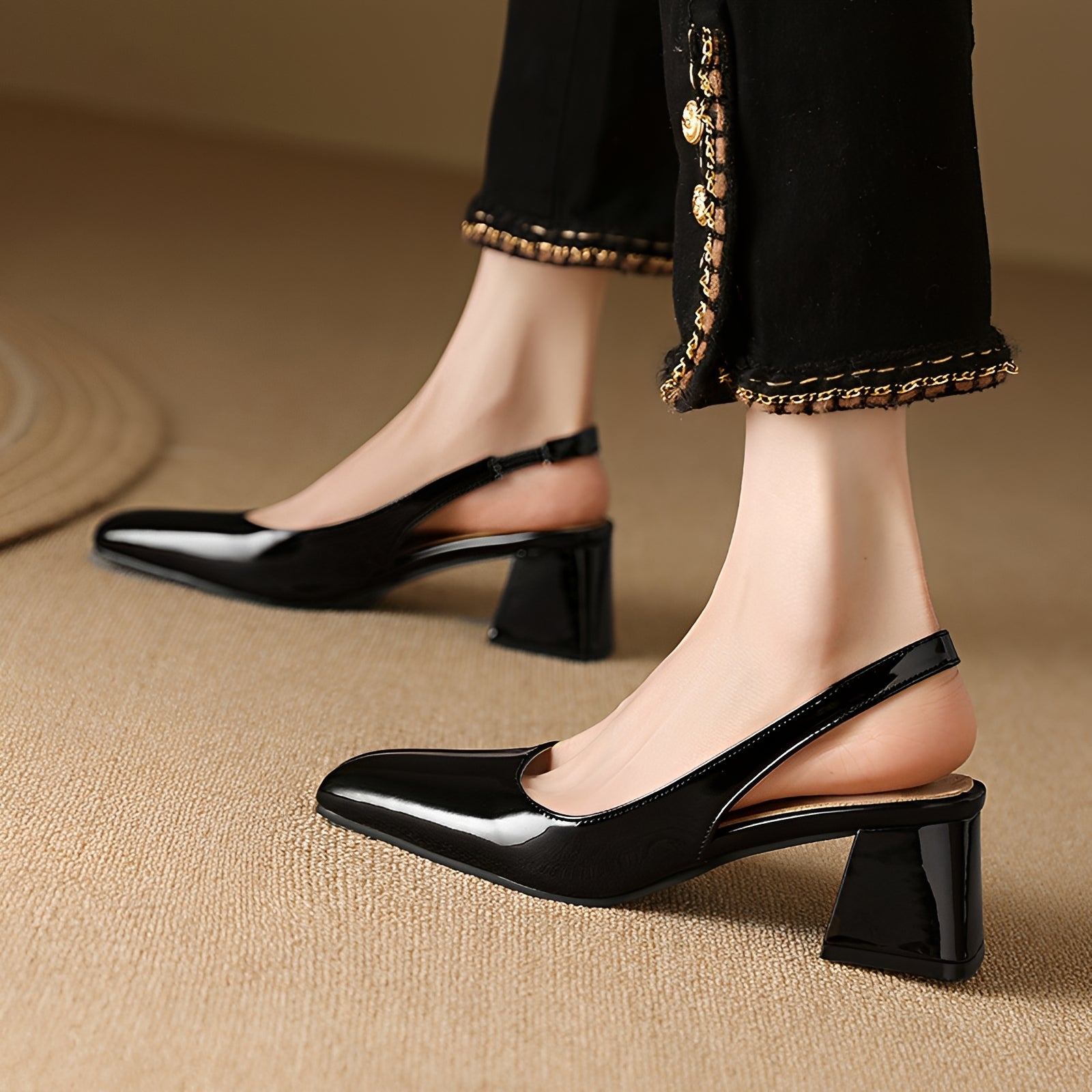 Kristen - Modne buty na kwadratowym obcasie
