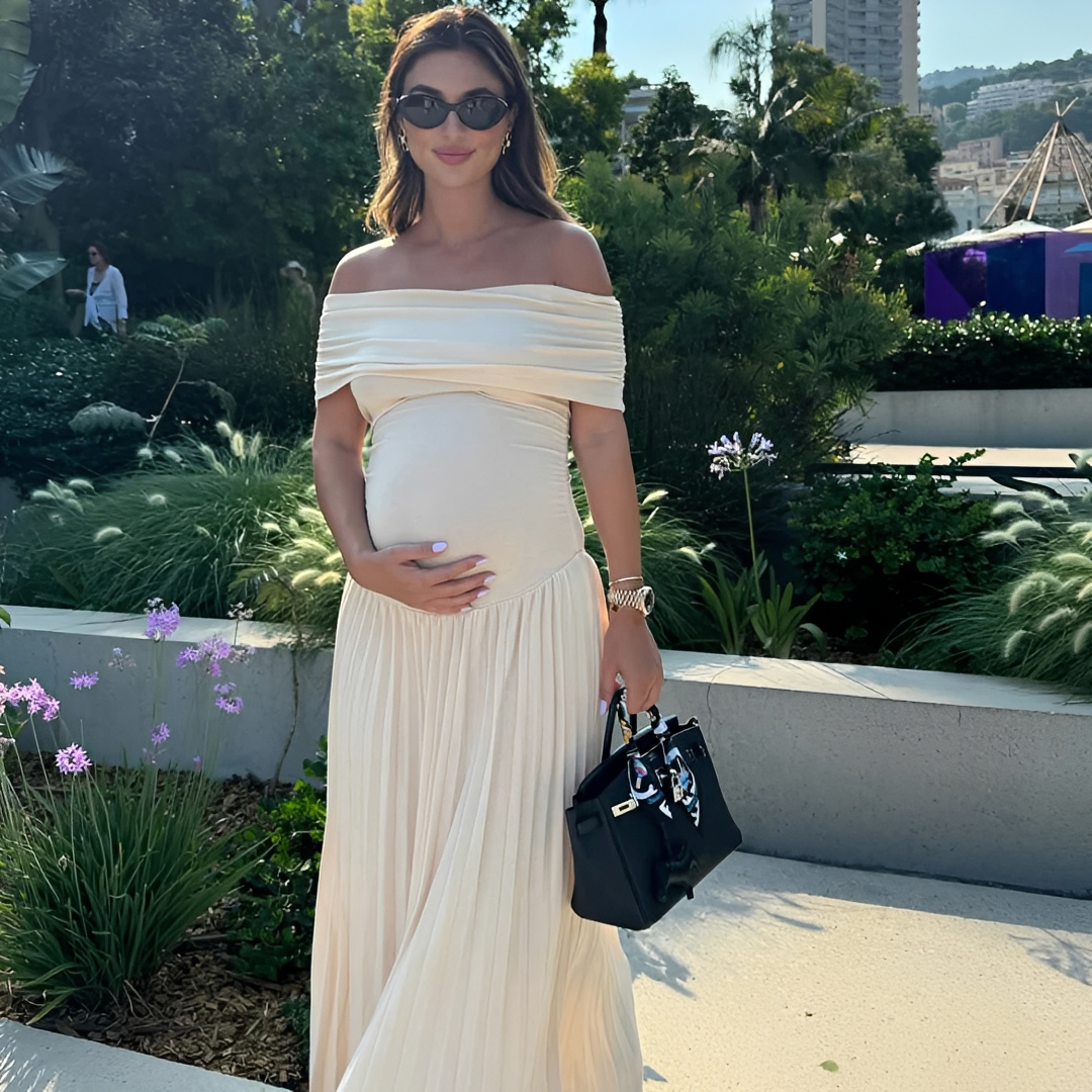 Effie - Elegancka Maxi Sukienka z Gorsetowym Topem
