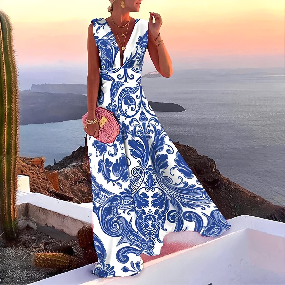 Lilyana - Elegancka Sukienka Maxi Bez Rękawów