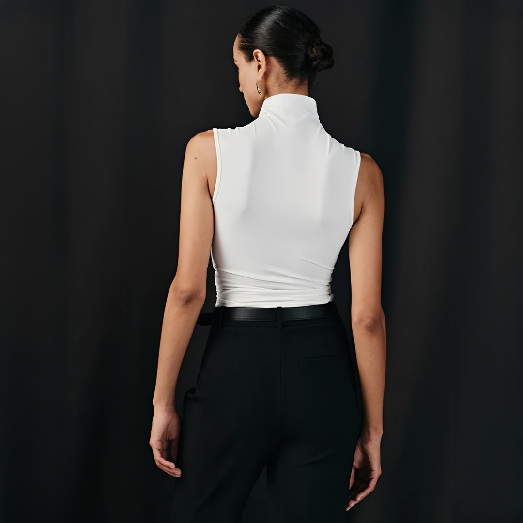 Mireya - Elegancki Top z Krzyżowym Dekoltem
