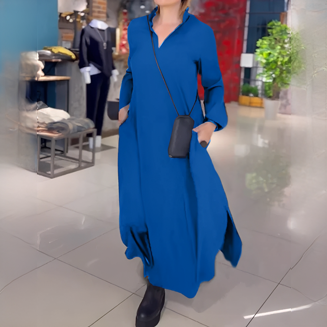 Cassie - Sukienka Na Co Dzień z Długim Rękawem