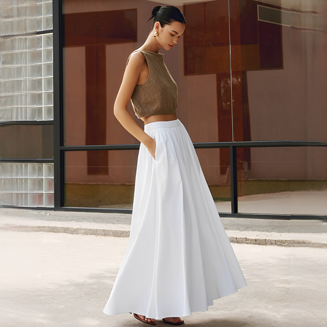 Arianne - Plisowana spódnica maxi