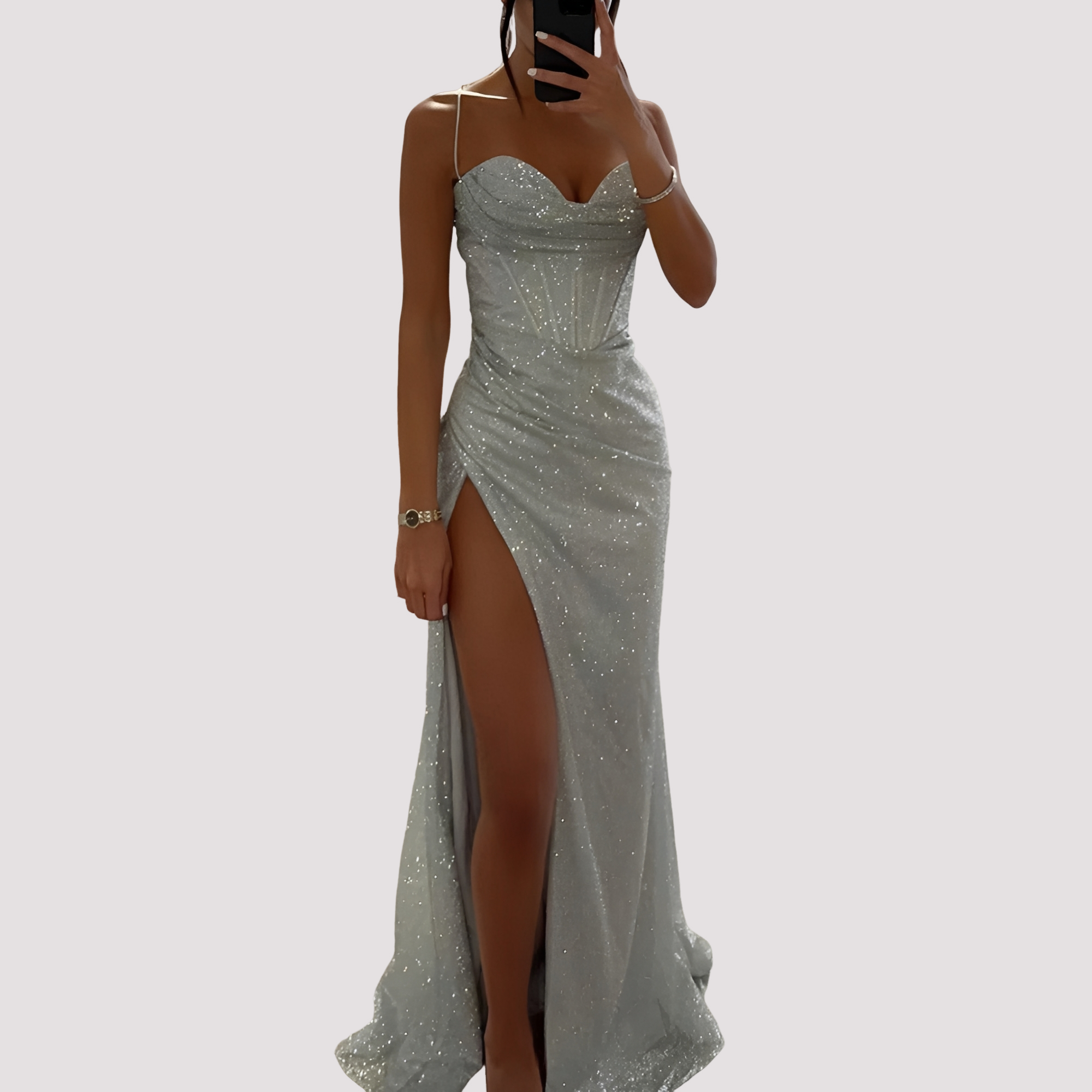 Bonnie - Stylowa Sukienka Maxi z Rozcięciem
