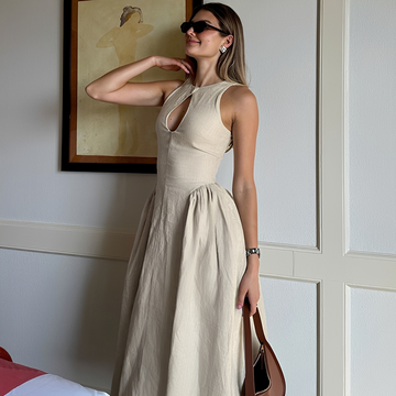 Chelou - Plisowana Sukienka Maxi