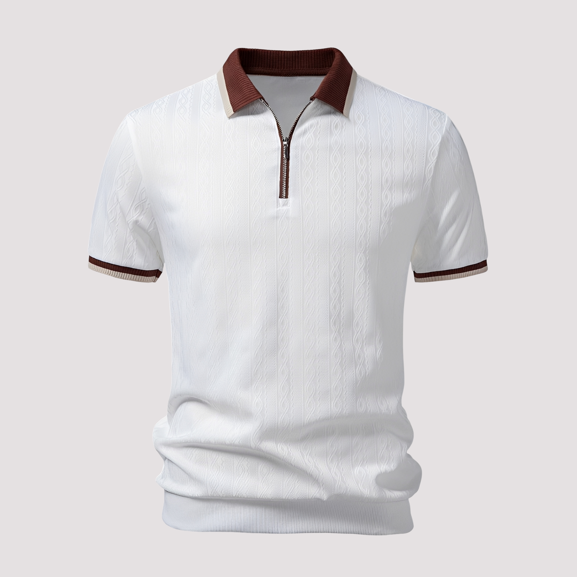 Bryn - Szykowna koszulka polo z zamkiem