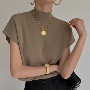 Rhea - Elegancki top z półgolfem