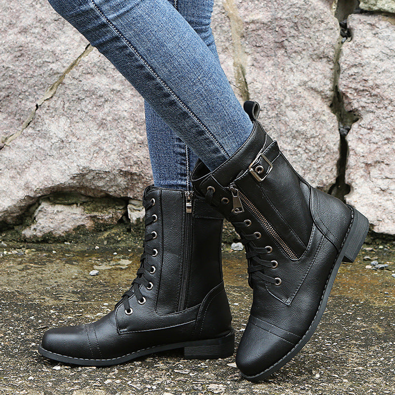 Katerina - Szykowne botki na niskim obcasie
