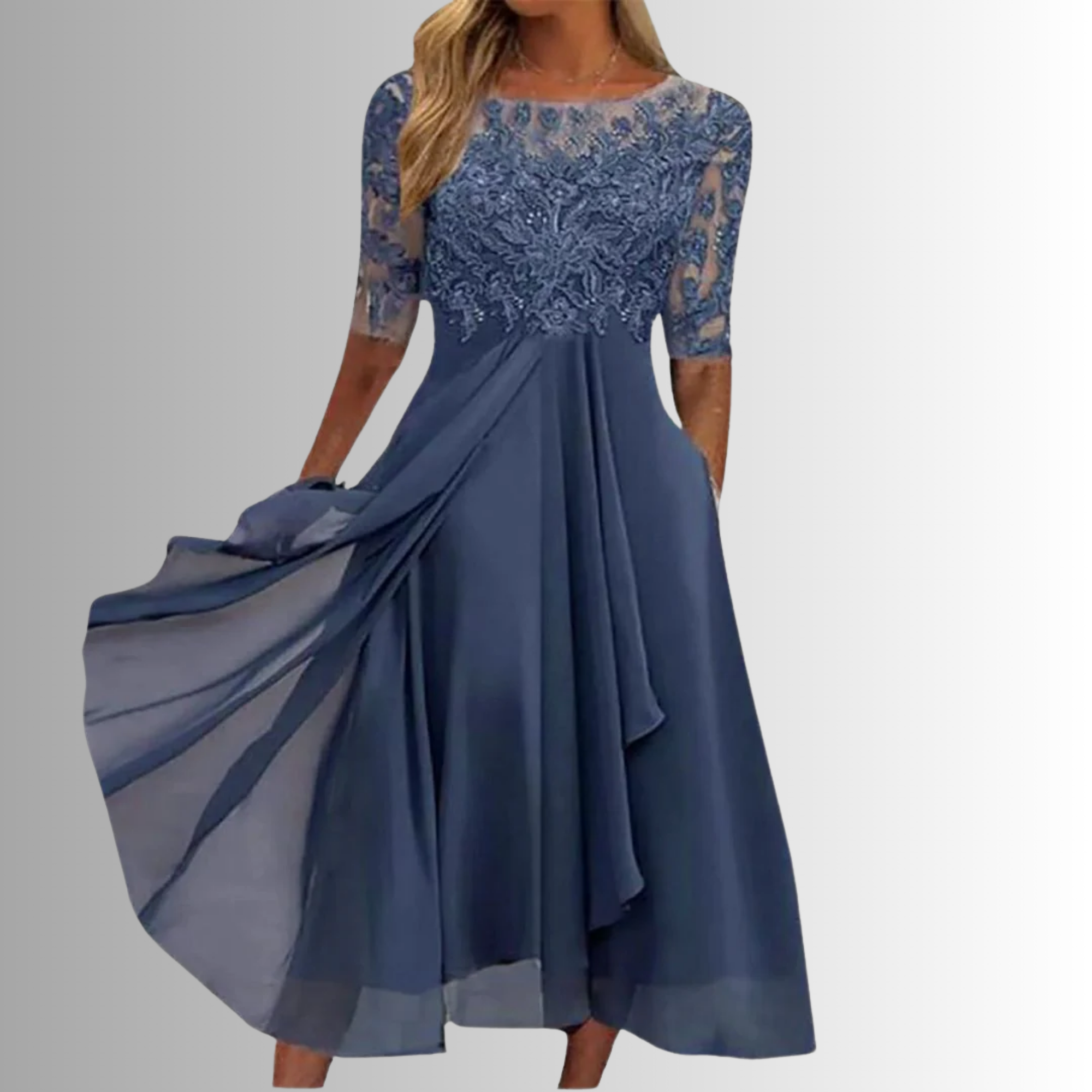 Rhonda - Elegancka sukienka z koronkowymi detalami dla kobiet