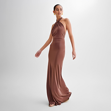 Mabel - Elegancka Sukienka Maxi z Odkrytymi Plecami