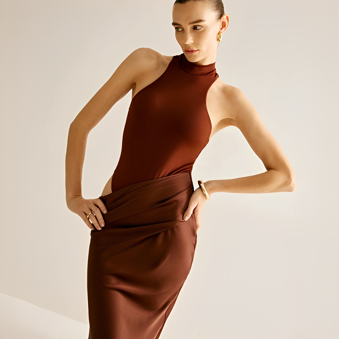 Shyanne - Modna Obcisła Sukienka Maxi