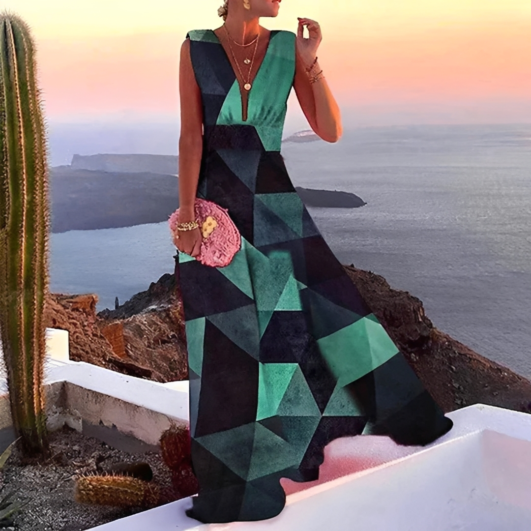 Lilyana - Elegancka Sukienka Maxi Bez Rękawów