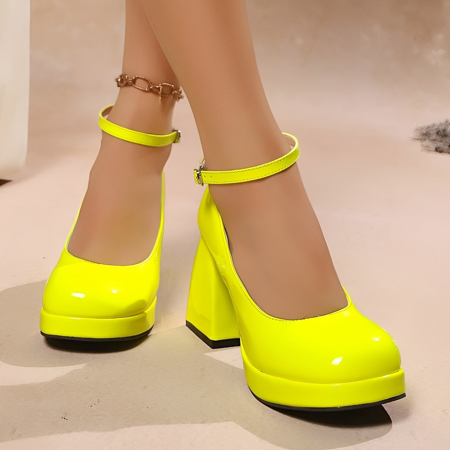 Fatima - Eleganckie wysokie solidne obcasy