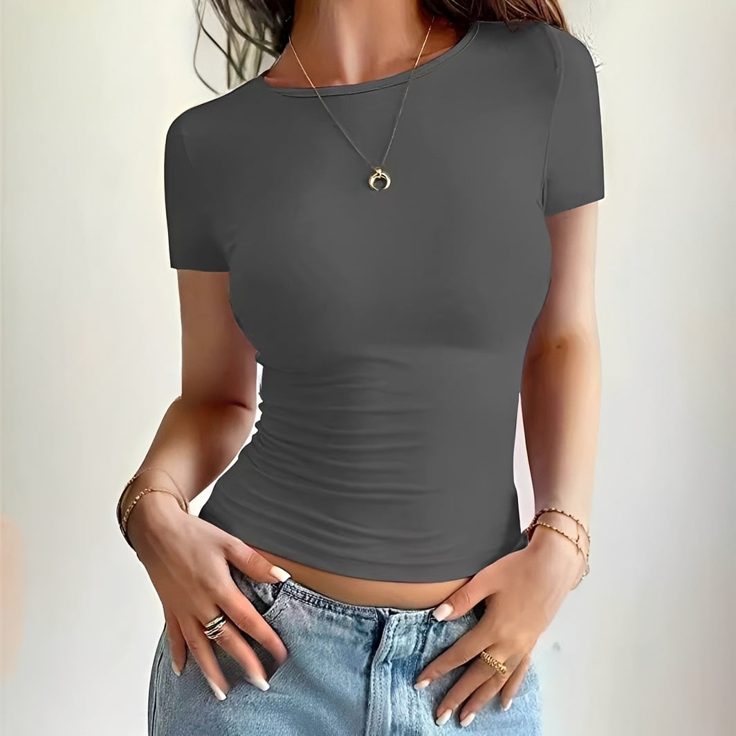 Becky - Codzienny T-Shirt O Dopasowanym Kroju
