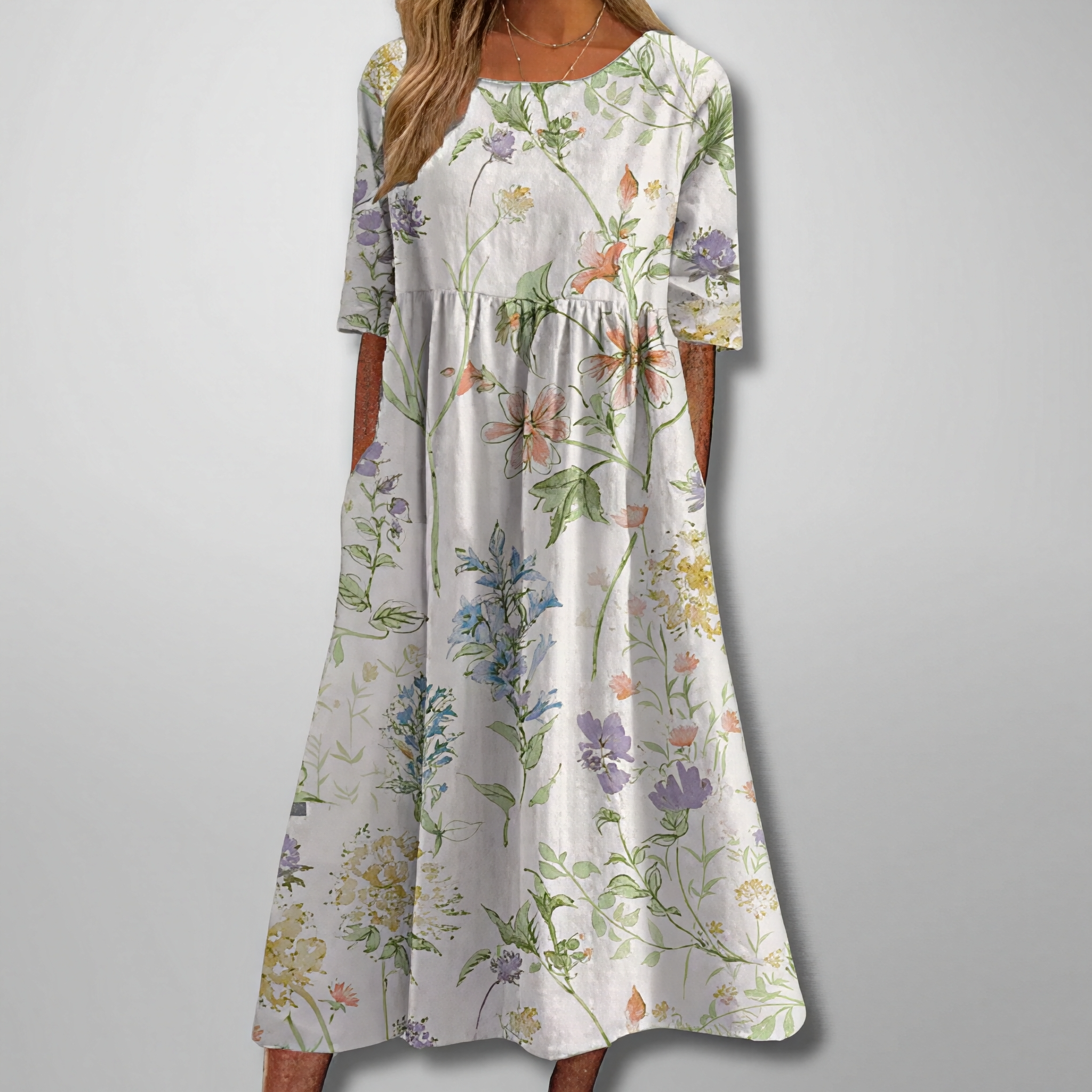 Gail – Kwiatowe damskie maxikleid
