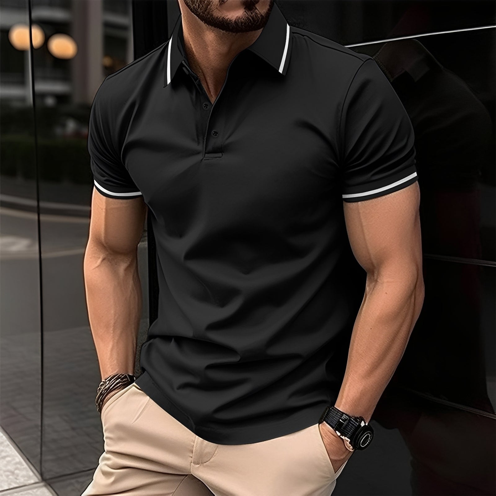 Frank - Modna koszulka polo z kołnierzykiem