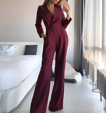 Emilie - Elegancki Kombinezon z Długimi Rękawami