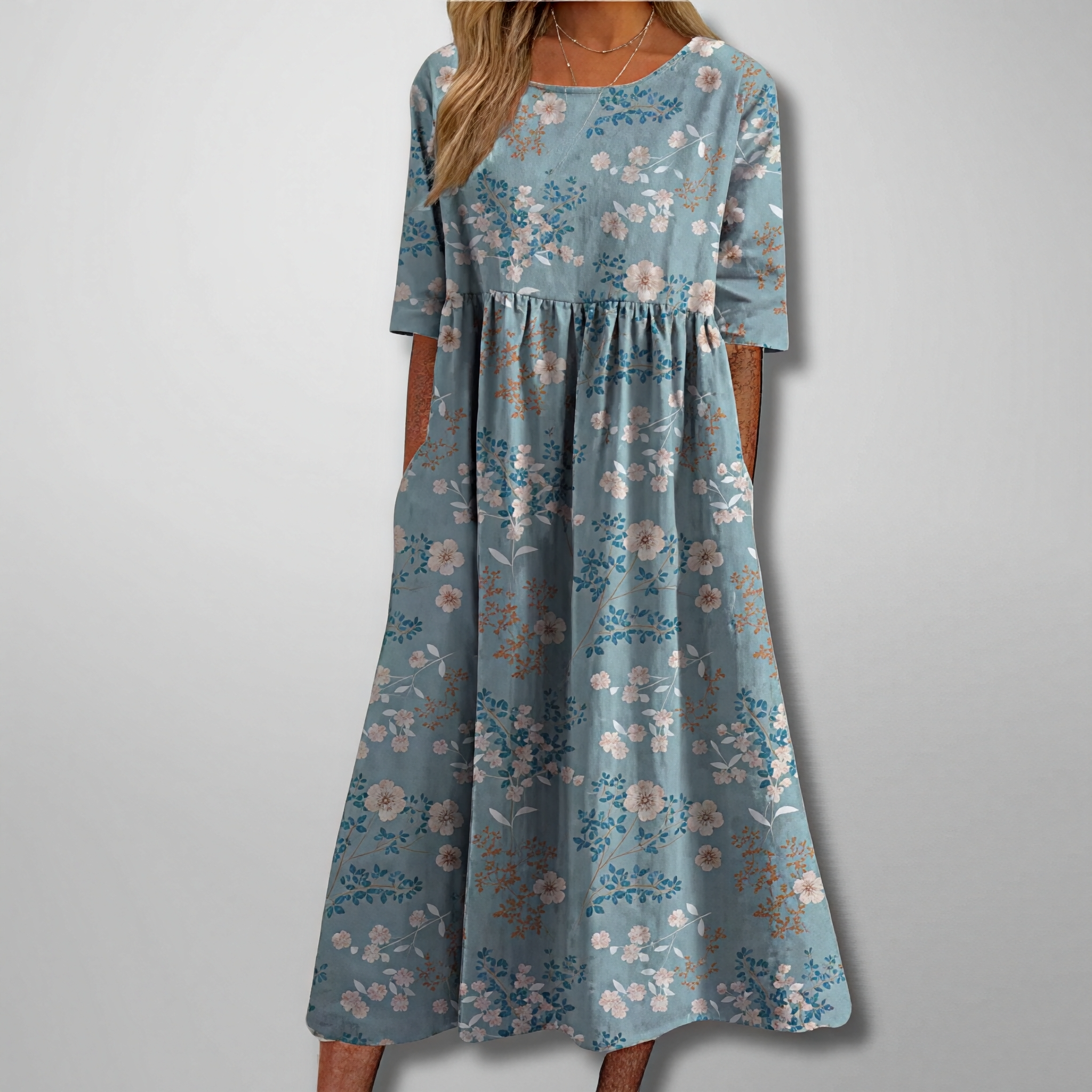 Gail – Kwiatowe damskie maxikleid